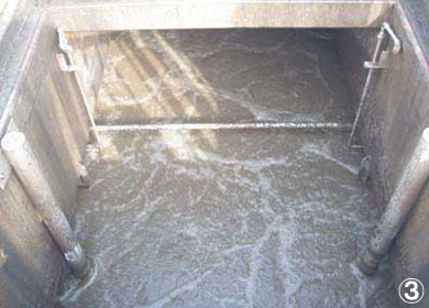 岡山県児島湖流域下水道浄化センター　生物反応槽の写真