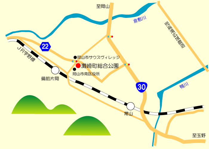 灘崎総合公園周辺地図
